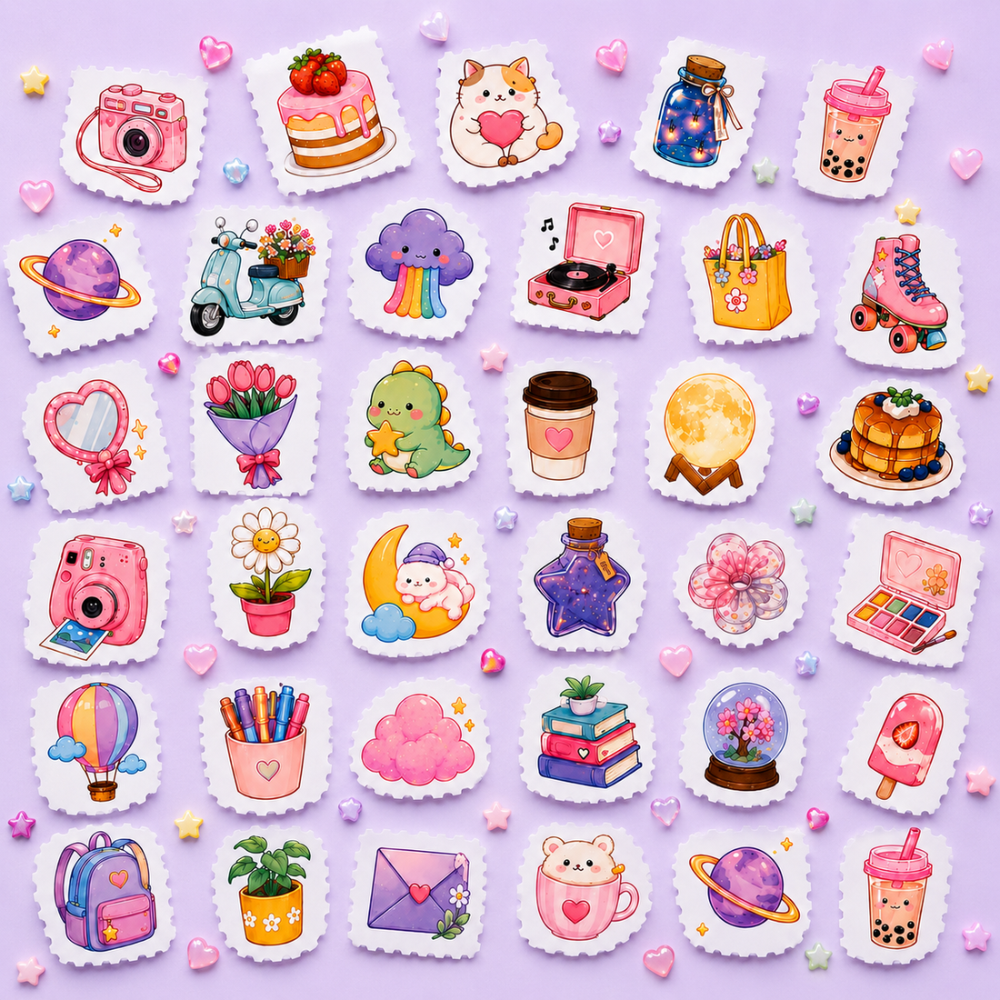 Cute Aesthetic Stamp Stickers